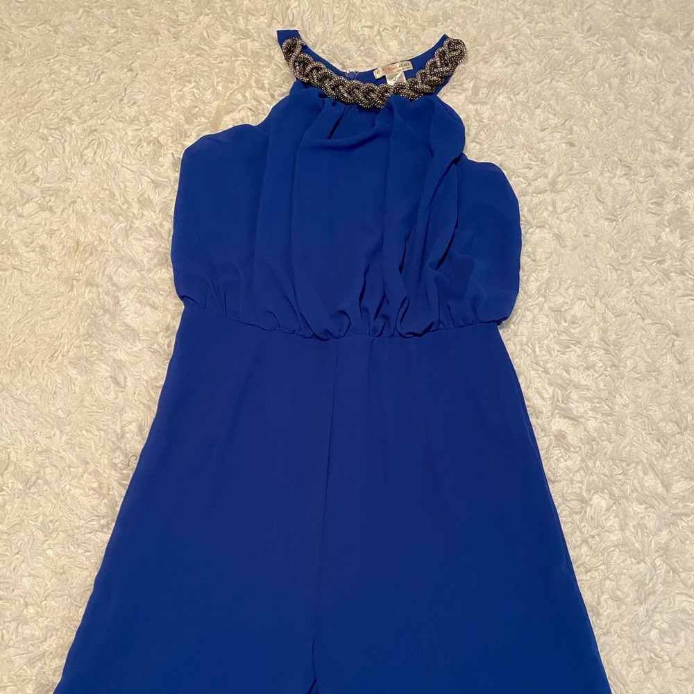Blue and Silver pant jumpsuit